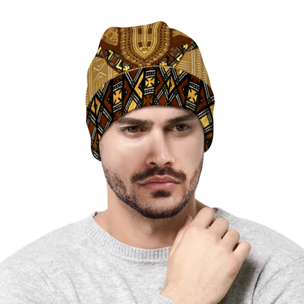 Mudcloth Dashiki Adinkra Knit Cap Fashion Beanie Hat Afro Unidad - Image 3